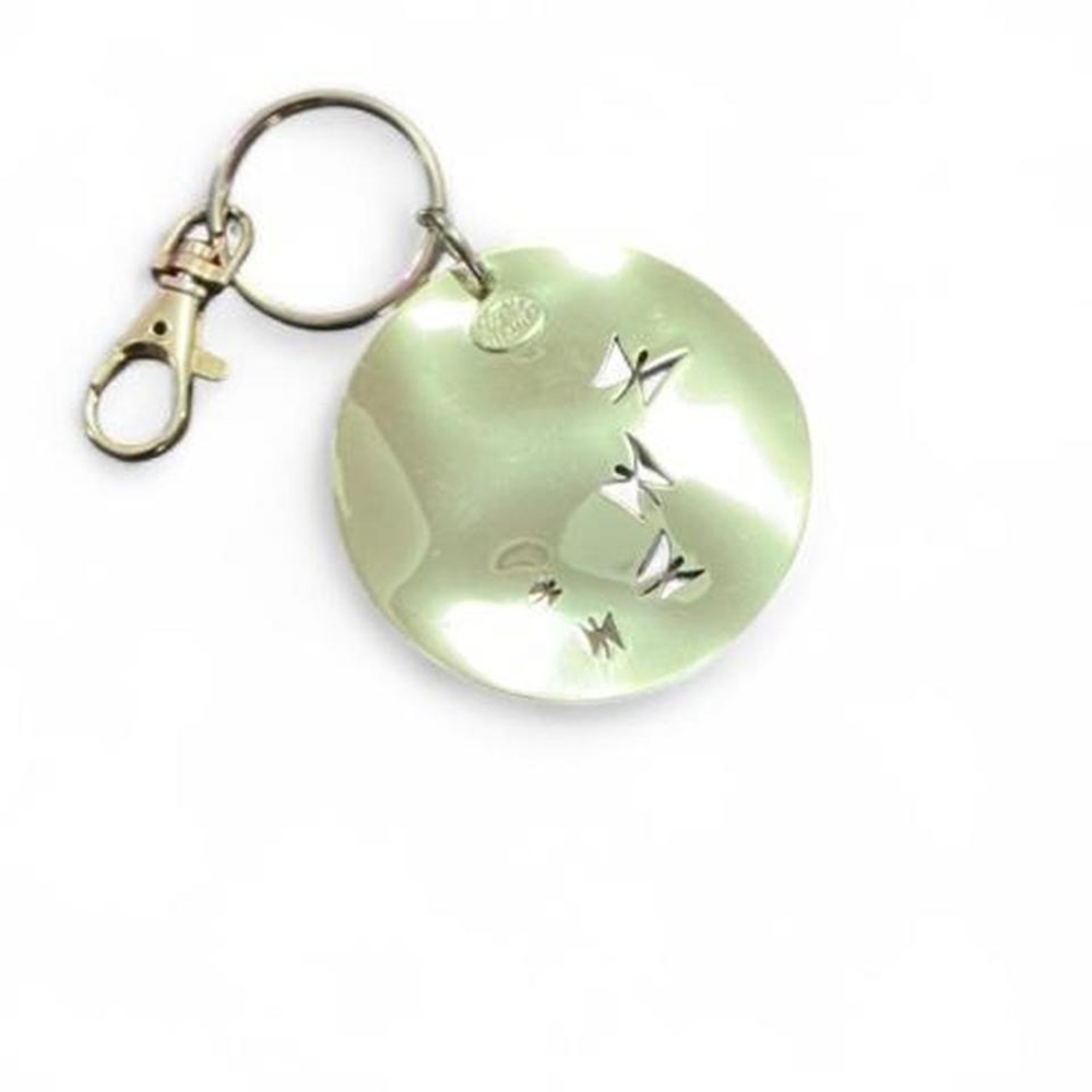 Gold Plated Butterfly Keychain with Clip - Picture 4 of 4